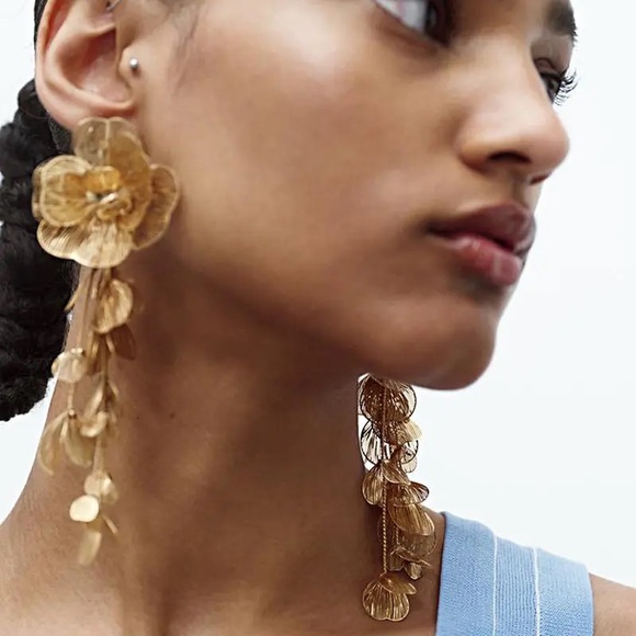 Zara Gold New Trend Sunflower Coins Suns Big Pin Drop Earrings or Necklace - Picture 16 of 16